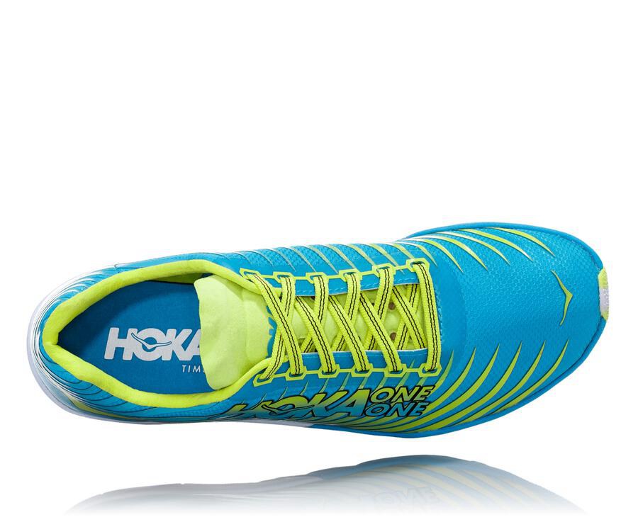 Zapatillas Atletismo Hoka One One Mujer - Evo Xc - Azules/Verde - SNT182945